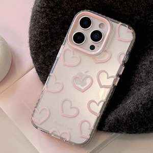 Grigio rosa Graffiti amore per <span class=keywords><strong>iPhone</strong></span> 16 Pro Max custodia per telefono cellulare trasparente magnetico custodia per Apple 15 14 13pro - Product Image 5