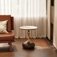 Table ronde minimaliste italienne, table basse ronde, table d'appoint simple et luxueuse, table d'appoint de canapé, petite table ronde