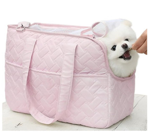 Quilted Soft Pet Tote <b>Carrier</b> <b>Bag</b> Handheld Travel <b>Dog</b> Cat <b>Bag</b> Multi Side Pocket Portable Small Puppy Kitten Outdoor Shoulder <b>Bag</b> - Product Image 5