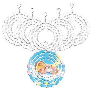 Custom Size Sublimatie <span class=keywords><strong>Wind</strong></span> Spinner Blanks Usa Magazijn Aluminium Gong Aangedreven <span class=keywords><strong>Wind</strong></span> Kinetische Sculptuur Spinner Ophanging Trim