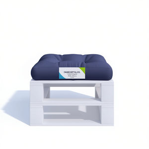 Coussin de palette d'extérieur 23,6 x 23,6 po en polyester bleu marine résistant à l'eau, amovible, lavable, carré, toutes saisons - Product Image 1