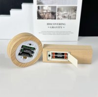 Lumières multicolores RVB 5mm à piles Base en bois Led avec capteur tactile pour lampes de nuit en résine de cristal acrylique
