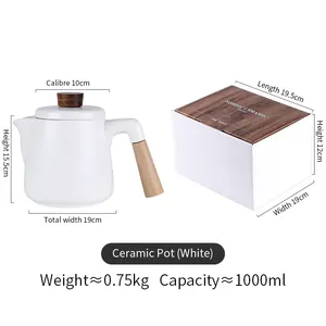 Matt Black Mugs Ceramic Tea Cups Wood Saucer With Wooden Handle Coffee Cup Gift Set Ceramics Tea Sets