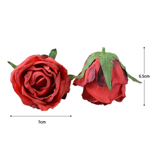 Fleurs artificielles réalistes en soie Dongchen Crafts, roses à bords brûlés simulés, pour décorations de mariage et bouquets de mariée - Product Image 5