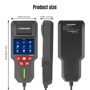 <span class=keywords><strong>2025</strong></span> Top New konnwei kw700 nhà máy trực tiếp 12V 24V pin Tester cho cơ khí và tự động sửa chữa cửa hàng được xây dựng với máy in - Product Image 1