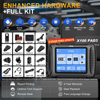 XTOOL X100 PAD3 Strumento di Programmazione Chiavi Auto con Controllo Bidirezionale KC100, Diagnostica Completa OBD2 per Tutti i Sistemi Auto