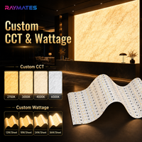 Feuille LED UL ultra-fine et flexible, feuille de rétroéclairage LED découpable, DC24V, feuille de rétroéclairage LED pour décoration murale incurvée, hôtel