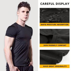 Design Men Compression Fitness Sports Gym Seamless Shirt Quick Dry Soft Slim Absorb Breathable Custom Gym T-shirt - Product Image 5