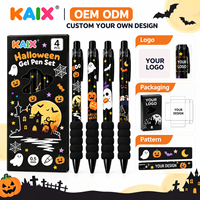 Ensemble de stylos gel KAIX Halloween, 4 pièces, 0,5 mm, stylos d'écriture, logo personnalisé, emballage en boîte cadeau, stylos gel de couleur créatifs et adorables