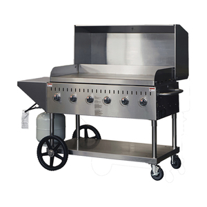 <span class=keywords><strong>Grill</strong></span> extérieur commercial en acier inoxydable 304 de qualité supérieure, 6 brûleurs, type chariot portable, gaz NG/LP pour la restauration, les événements - Product Image 5
