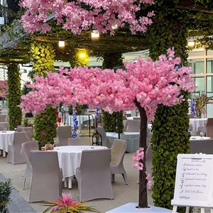 Alberi di Ciliegio Giapponese Rosa Chiaro Sakura in Seta, Decorazione da Tavolo Ecologica Fatta a Mano per Matrimoni, Natale, Lauree, Elegante Ciliegio - Product Image 1