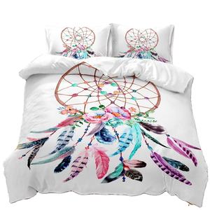 Ensemble de housses de couette à motif attrape-rêves 3D 100% Polyester 400TC Fermeture à glissière <span class=keywords><strong>Flora</strong></span> - Product Image 1