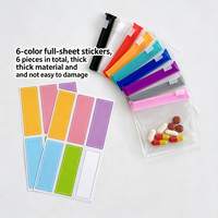 Großhandel Günstige Kleine Mehrfarbige Eva-Pillen-Aufbewahrungstasche mit Reißverschluss für Reisen mit Aufklebern