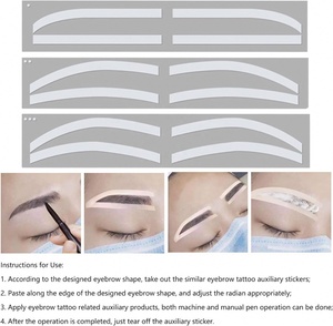 Guía de silicona para cejas, cinta con forma de cejas DIY, posición adhesiva auxiliar para cejas, accesorios de maquillaje permanente para cejas Microblading - Product Image 6