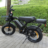 Barato X80 Pro Fat Bike Bicicleta de montaña eléctrica Marco de acero Doble suspensión Diseño Retro