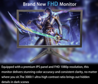 Moniteur de jeu 19,5 pouces, écran PC 2K, panneau IPS, compatible avec le montage VESA 75*75, LCD, bureautique, interfaces HDMI et VGA