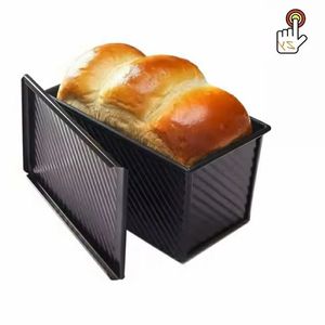 Molde de Metal Rectangular Personalizado para Pan, Caja de Almacenamiento de Pan, Bandeja para Hornear Pan Tostado con Tapa - Product Image 1