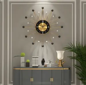 Sıcak satış oturma odası basit duvar saati ev yaratıcı demir dilsiz saat avrupa dekoratif saat