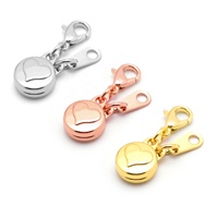 Meilleures ventes de fermoirs magnétiques et à homard pour bijoux - Disque cœur gravé pour la fabrication de colliers et de bracelets de mode DIY