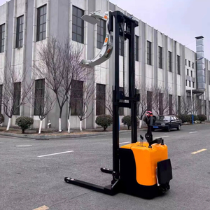 SNSC Rider Walkie Pallet <strong>Truck</strong> 1.2ton 1.5ton Battery Paper Roll <strong>Clamp</strong> Electric Straddle Stacker - Product Image 1
