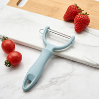 Groothandel handmatige roestvrijstalen & PP plastic multifunctionele fruit- en groenteschiller/snijder met aangepast logo