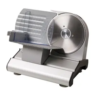 Meat Slicer PRO 19CM Blade Aluminum casting housing 220W Removable Food Carriage 0-20mm thickness adjustable