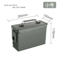 Boîte de rangement extérieure en métal étanche et antichoc M19A1/M2A1/PA108 FAT 30CAL 50CAL pour munitions