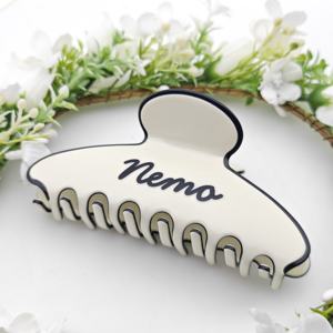 Sheshares personalizado nombre sólido color acetato pinza de pelo para mujeres - Product Image 5