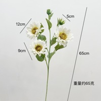 Tige unique de tournesol, fleur artificielle de haute qualité, arrangement floral pour mariage, décoration pour salon et table à manger