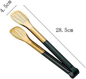 Pince de cuisine élégante en acier inoxydable 304 de haute qualité pour restaurant, steak, pain, viande, service alimentaire, cuisson et barbecue - Product Image 2