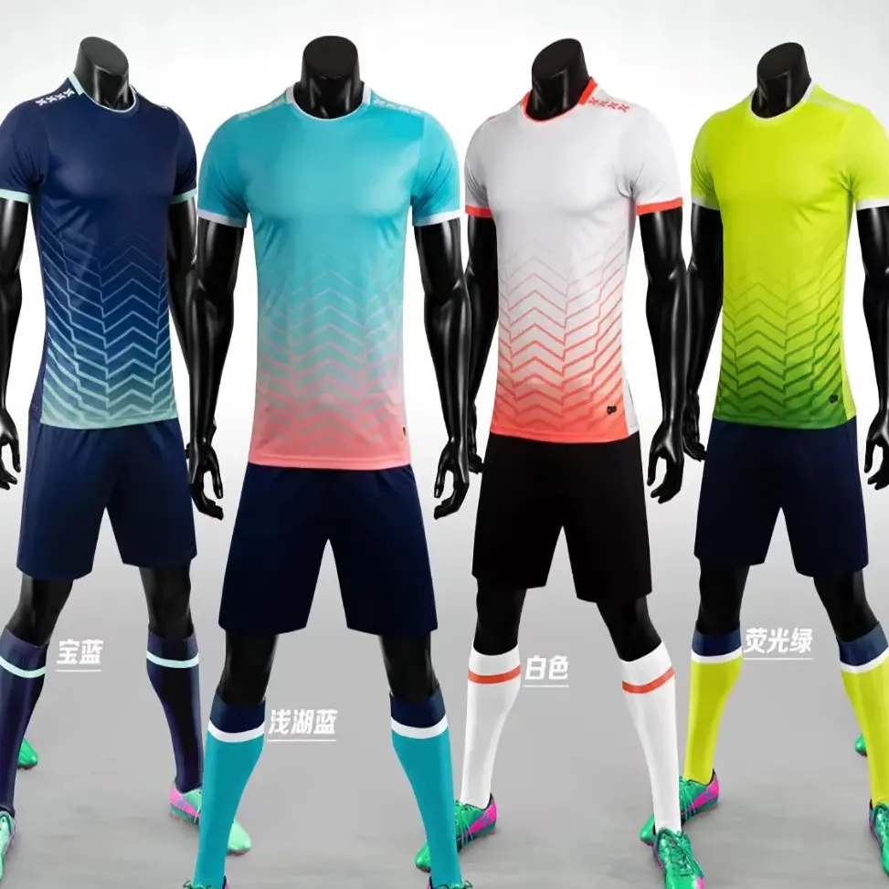 Groothandel Hoge Kwaliteit Blanco Voetbal Uniformen American Soccer Wear Custom Voetbal Shirt Voetbal Set