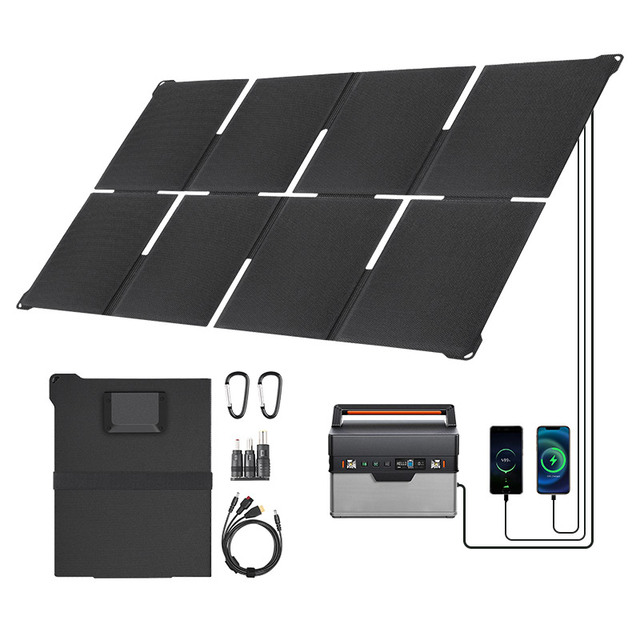 25% Efficiency BC Cell Foldable Solar Panel Waterproof 15W 30W 60W 80W Type C USB-A Portable Solar Charger for Outdoor Camping