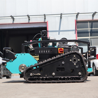 Tondeuse à gazon télécommandée de haute qualité tondeuse à gazon sur chenilles tout Terrain tondeuse à gazon Robot automoteur pour l'agriculture