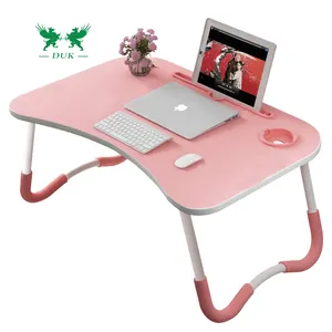 Klappbarer Laptop-Tisch Schreibtisch mit Schublade Holz Notebook Klapptisch für Bett