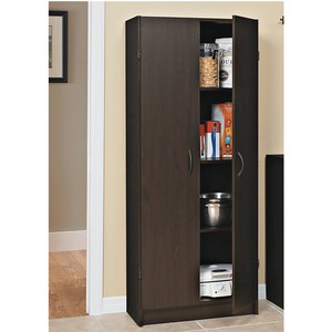 Office <strong>Storage</strong> Rack Adjustable Shelves Standing Pantry Cabinet <strong>Cupboard</strong> with 2 Doors <strong>Utility</strong> Room Closet <strong>Storage</strong> - Product Image 6