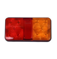 Feux arrière de camion à LED carrés bicolores à haute luminosité 12v 24v Feux arrière de remorque à LED pour véhicules commerciaux