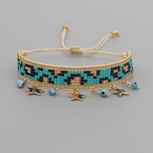 Go2boho Bracelets léopard pour les femmes mauvais œil <span class=keywords><strong>lune</strong></span> étoile charme bijoux bracelet Miyuki - Product Image 2