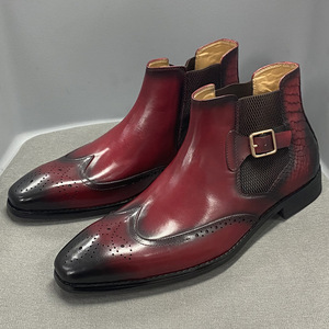 Botas de Tobillo Balmoral de Cuero para Hombre, Textura Lijada a Mano, Estilo Amish, Algodón, Resistentes al Agua, Antideslizantes - Product Image 4