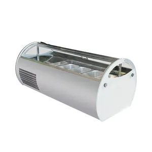 Eis gefrierschrank kommerzielle Anzeige Gefrierschrank oben offene Glastür Kühlgerät Tiefkühlschrank