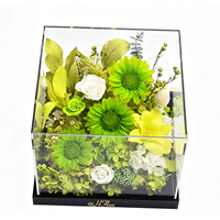 Rose de tournesol préservée dans une boîte en acrylique – Fleurs éternelles faites à la main pour la Fête des Mères et la Saint-Valentin