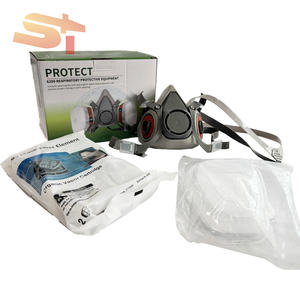 Sike Sk2401q masker <span class=keywords><strong>Gas</strong></span> wajah penuh, <span class=keywords><strong>Respirator</strong></span> <span class=keywords><strong>2</strong></span> Lapis dapat dicuci setengah wajah sekali pakai - Product Image 4