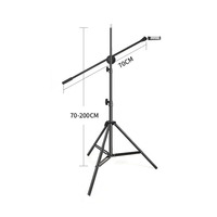 Panneau LED pleine écran 50W avec éclairage d'appoint pour photographie, trépied de 2M et bras transversal pour le commerce en direct et la prise de vue de portraits