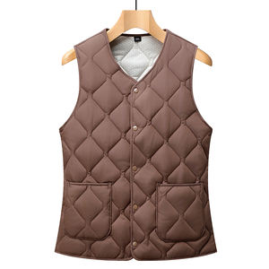 Gilet <span class=keywords><strong>de</strong></span> compression tricoté RCX pour <span class=keywords><strong>femme</strong></span>, <span class=keywords><strong>de</strong></span> bonne qualité, décontracté, thermique, coupe-vent, respirant, rembourré <span class=keywords><strong>de</strong></span> duvet pour l'hiver - Product Image 1