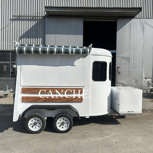 Camion de nourriture vintage mobile en acier inoxydable pour café, bière, hot-dogs, glaces, cuisine, restaurant, snacks - Product Image 5