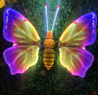 Lumières décoratives de Noël en forme de papillon LED mobiles
