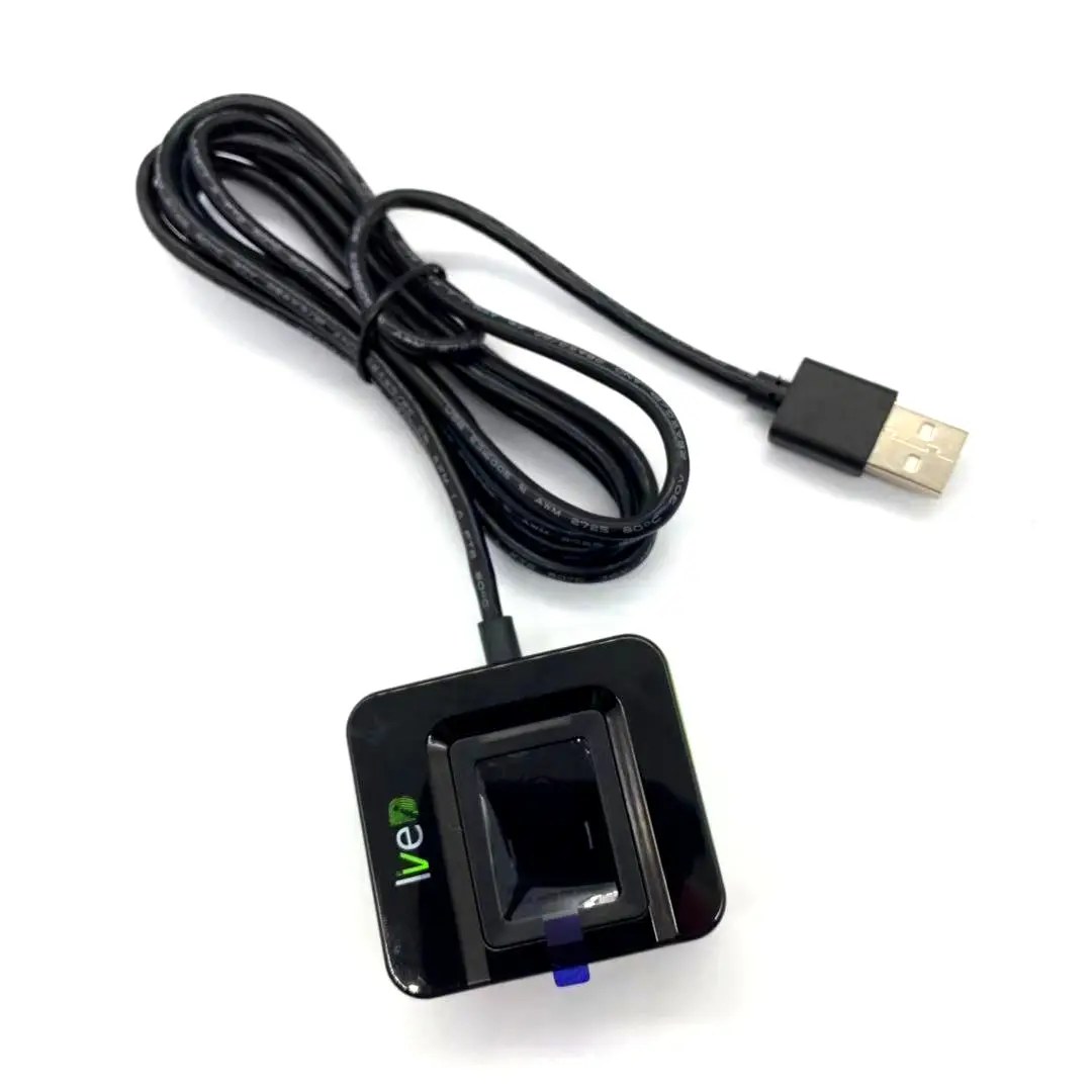 เครื่องสแกนลายนิ้วมือไบโอเมตริกซ์เครื่องอ่านลายนิ้วมือเครื่องอ่าน USB เซ็นเซอร์ลายนิ้วมือ USB Live20r SLK20R U เป็น U