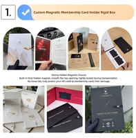 Boîte de rangement de cartes de membre en carton rigide personnalisée de luxe avec fermeture magnétique, emballage de cartes cadeaux VIP