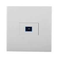 SeTo STP 86 Tipo Panel Óptico de Una Salida SC, Placa de Pared, Conector Keystone, Placa Frontal de Fibra Óptica Negra ISO/IEC11801 CE