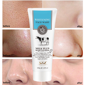 OEM ODM, leche pura, blanqueamiento, lavado de cara, refinar los poros ilumina la tez, <span class=keywords><strong>limpiador</strong></span> <span class=keywords><strong>facial</strong></span> para cara aceitosa - Product Image 1
