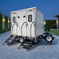 Remorque de toilettes mobiles Etodevice avec système de chasse d'eau pour mariages